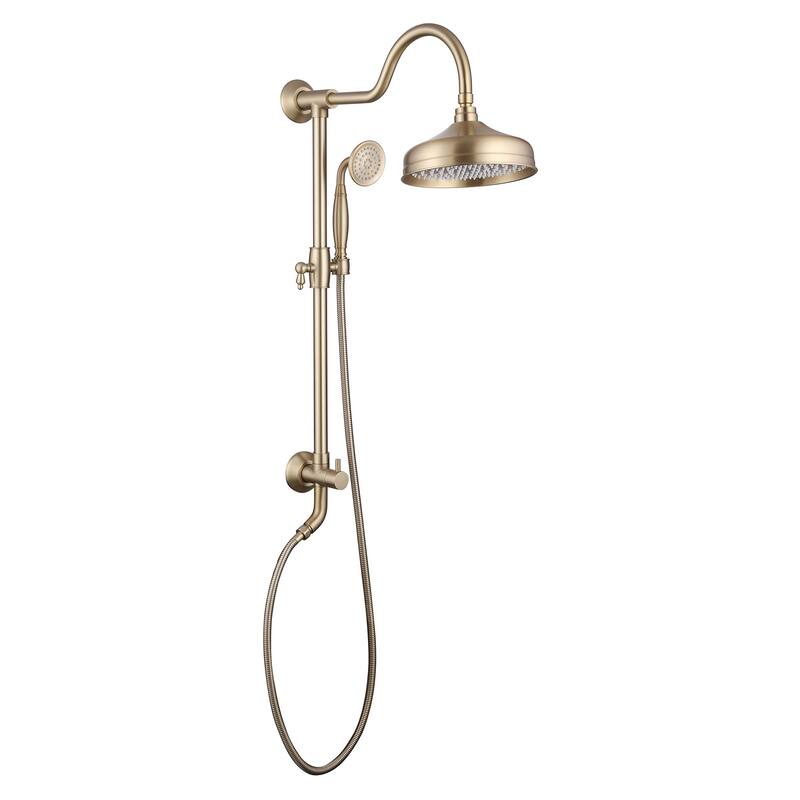 Matte Black Rain Showerhead Shower System with Valve