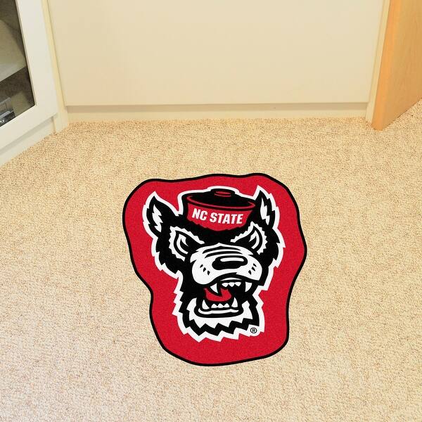 Shop Ncaa North Carolina State University Wolfpack Mascot Novelty Logo Shaped Area Rug Overstock 22629151