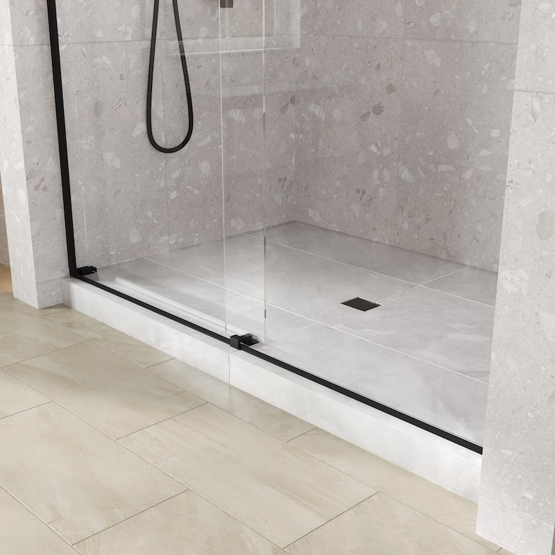 Eviva Luxor Sliding Frameless Shower Door with Tempered Glass