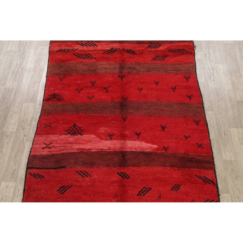 Tribal Moroccan Oriental Home Decor Area Rug Wool Hand-knotted - 6'5" x 10'5"