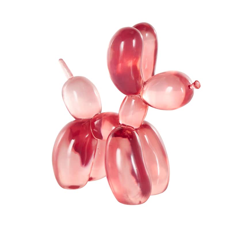Resin Dog Tinted Balloon Sculpture - Light Blue, Green or Pink - Roche River Decor