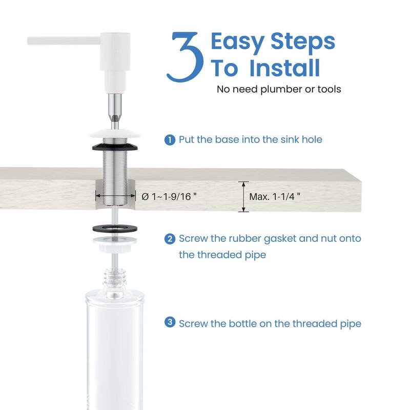 Kitchen Lead Free Solid B rass Construction Soap Dispenser