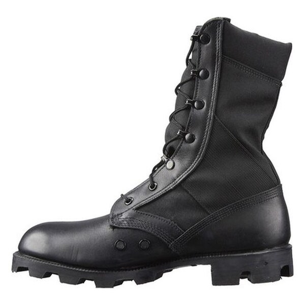 black polishable boots