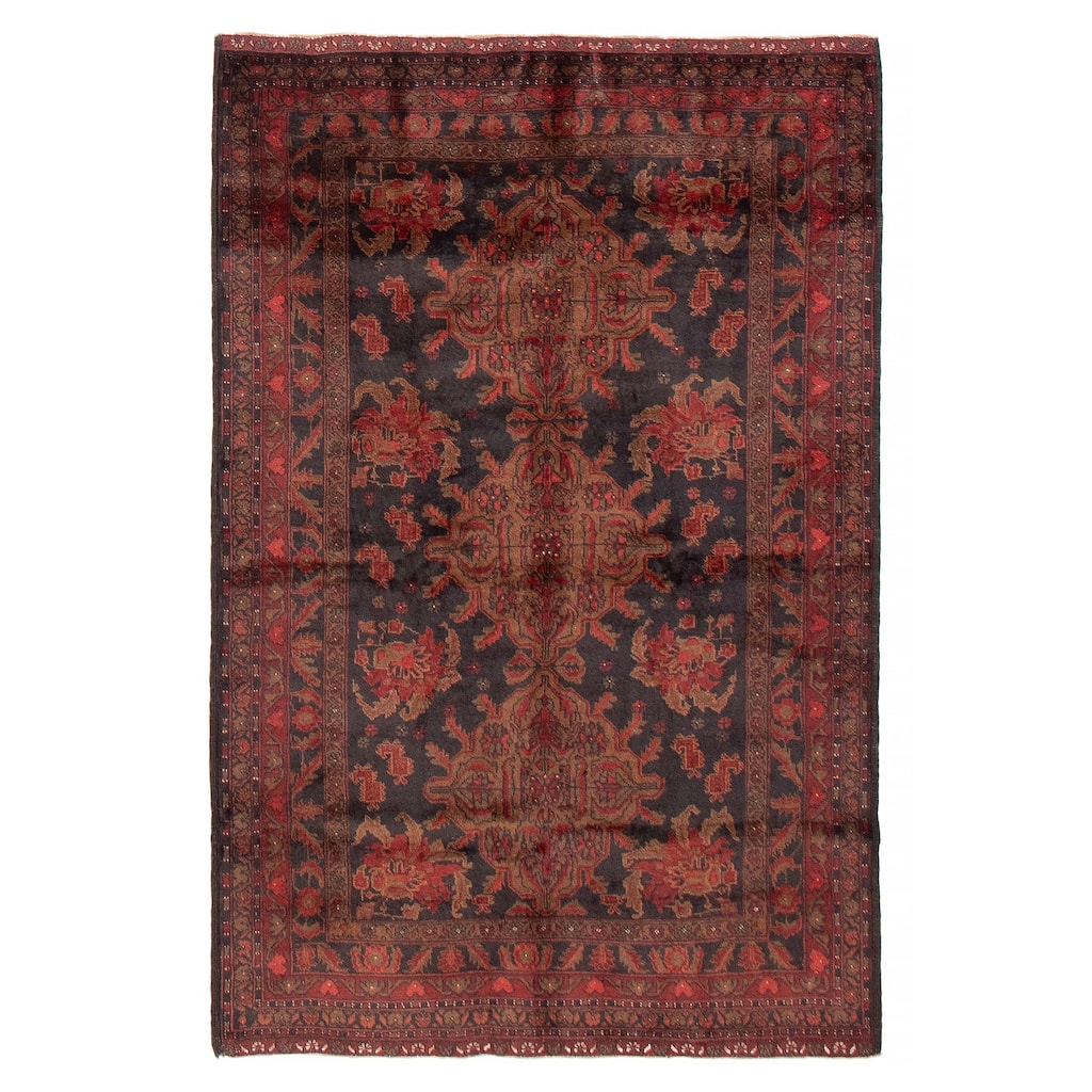 Teimani Black Rug 4'1" x 6'5" - 4'1 x 6'5
