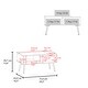 preview thumbnail 3 of 5, Hack Berry Coffee Table with Open Storage and Conical Legs