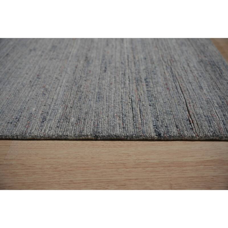 Blue Contemporary Solid Color Solid Area Rug - 3' x 5'