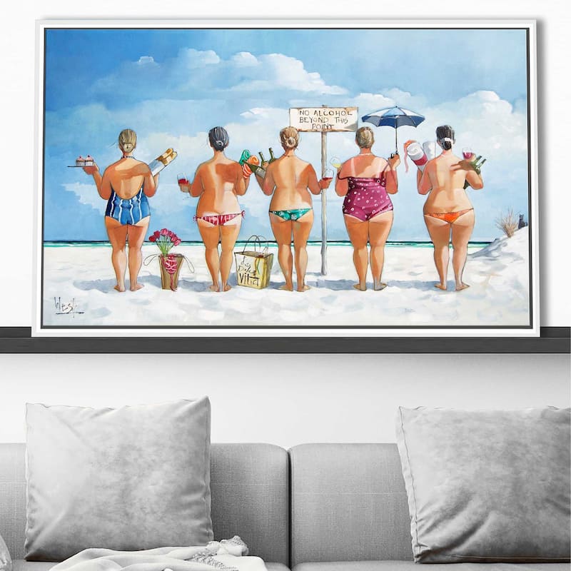 "No Alcohol Beyond this Point II" Print on Floating Canvas