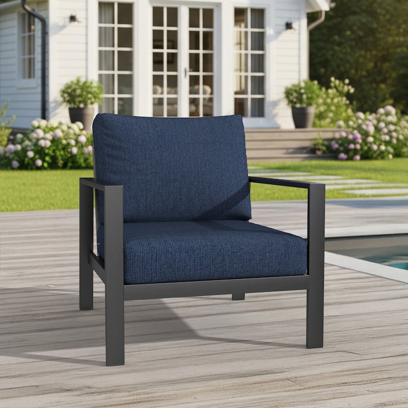 Sunbrella Outdoor Deep Seating Cushion - Spectrum Indigo - Seat 25 x 25.5 x 5 Back 25 x 17 x 5