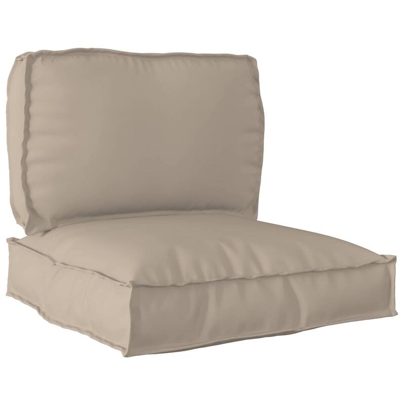 vidaXL Pallet Cushion Set 2 pcs Oxford Fabric - Taupe