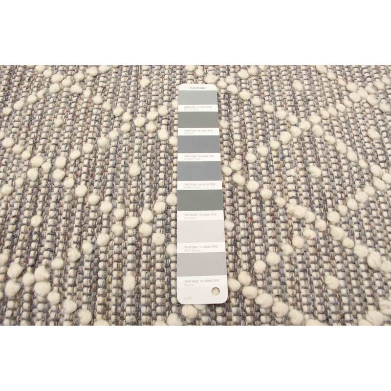 ECARPETGALLERY Braid weave Sienna Grey Wool Rug - 5'0 x 8'0