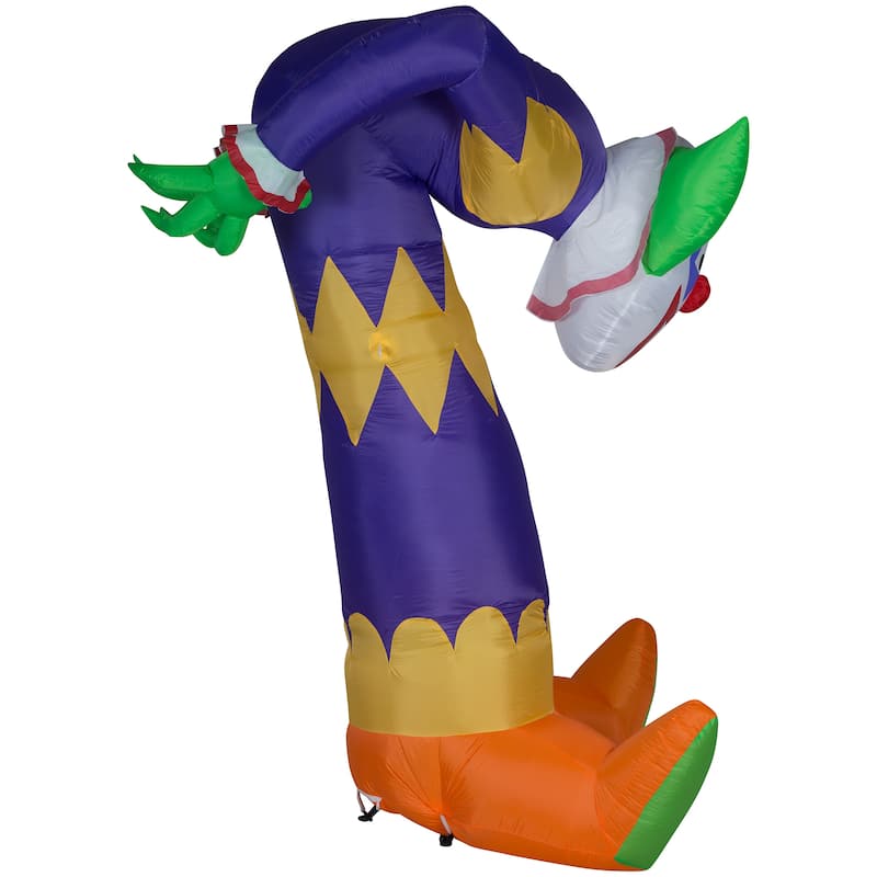 Gemmy Projection Airblown Kaleidoscope Clown Giant (RGB), 7.5 ft Tall, Multicolored