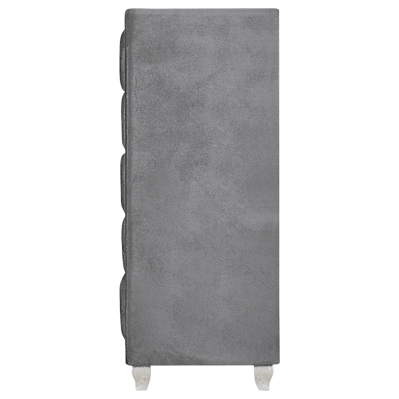 Deanna Modern Classic Upholstered Tufted 5-drawer Bedroom Chest