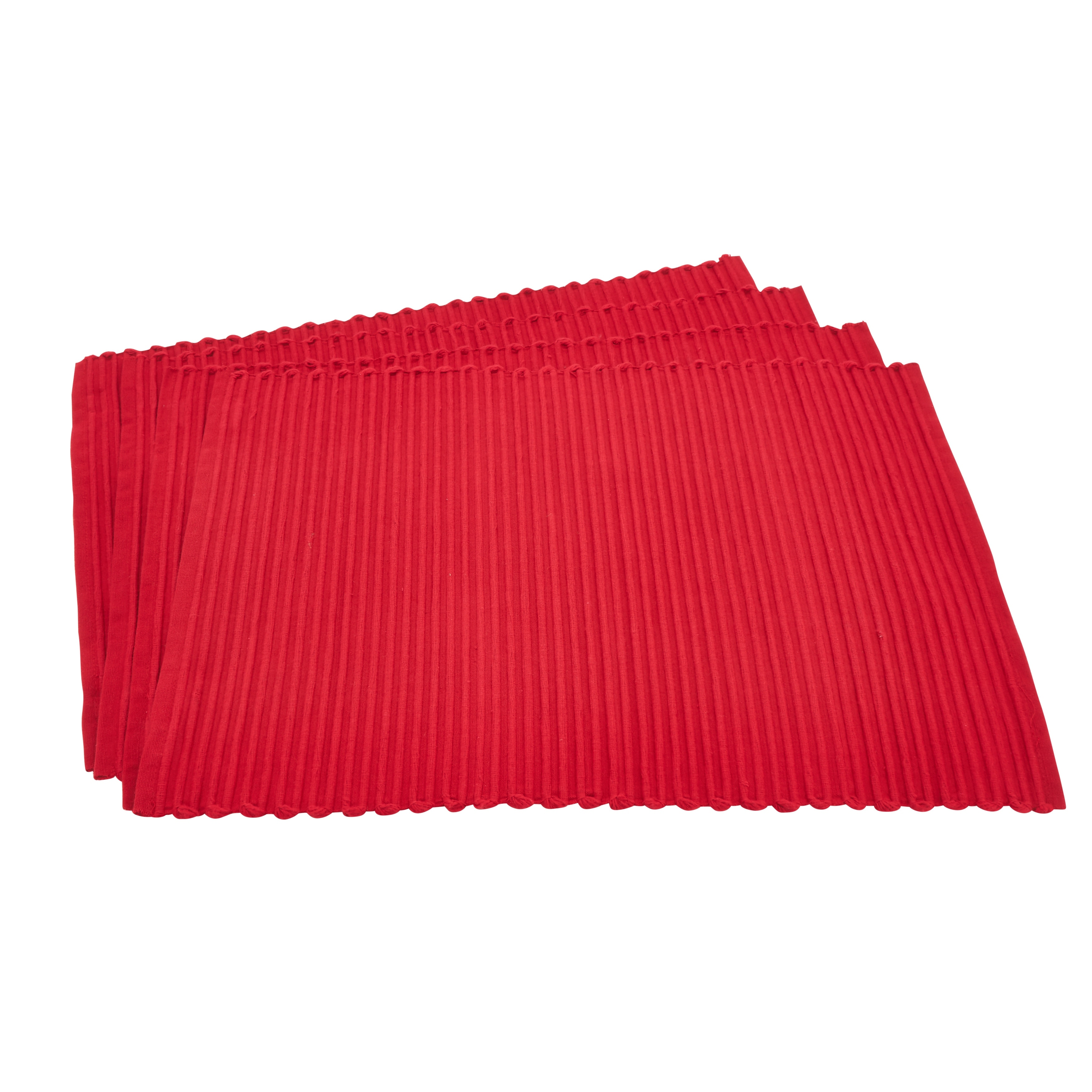 Saro Lifestyle Cotton Mattor Ribbed Placemat - set of 4 pcs