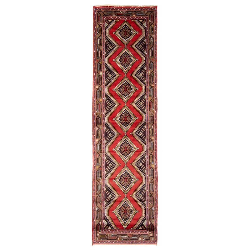 ECARPETGALLERY Hand-knotted Anadol Red Wool Rug - 2' 7" x 9' 10" - Red - 2' 7" x 9' 10" - Runner