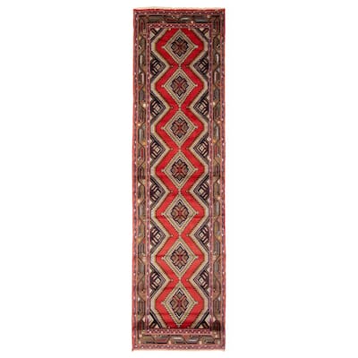 ECARPETGALLERY Hand-knotted Anadol Red Wool Rug - 2' 7" x 9' 10"