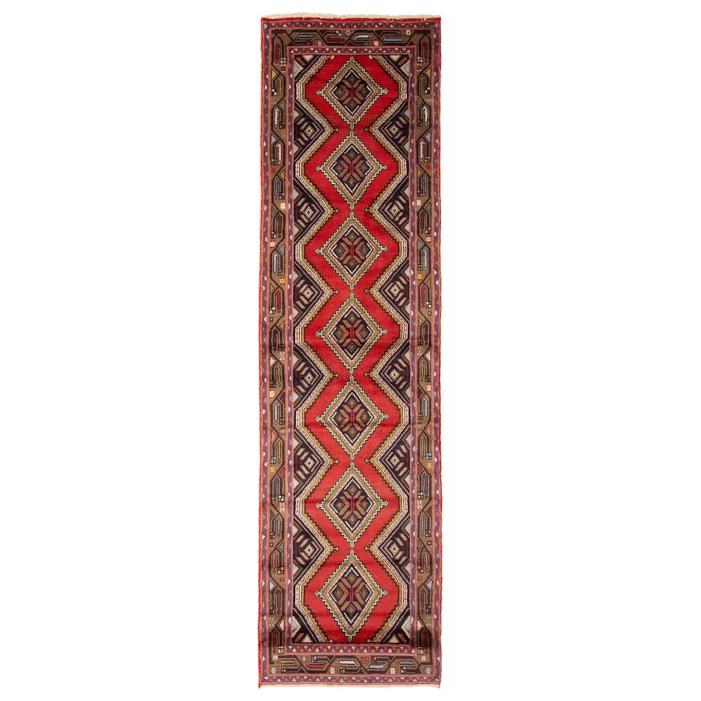 ECARPETGALLERY Hand-knotted Anadol Red Wool Rug - 2' 7" x 9' 10"
