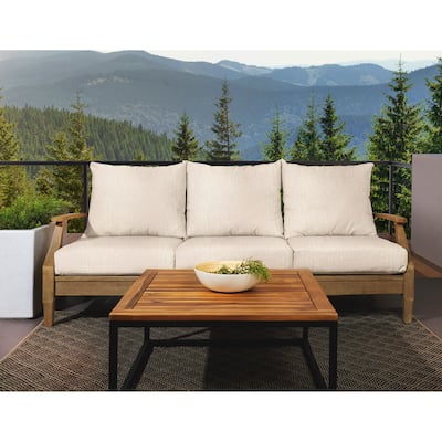 Sorra Home Sunbrella Outdoor Deep Seating Sofa Pillow and Cushion Set