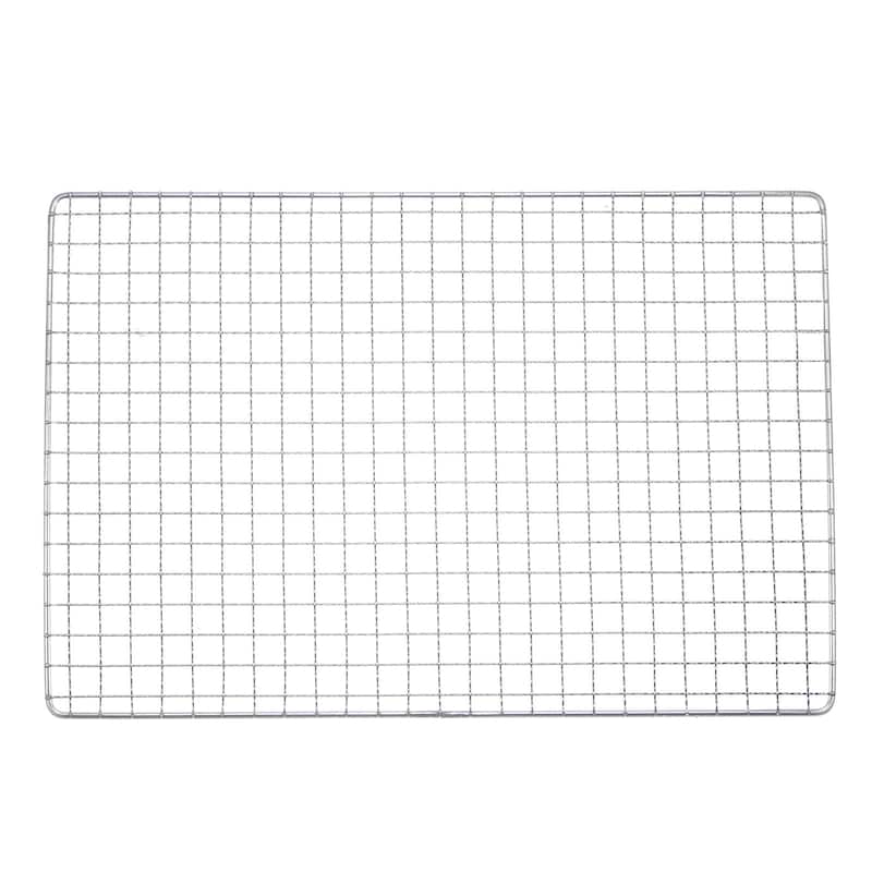 2pcs Square BBQ Grill Net 13.8"x9.4" Stainless Steel Barbecue Mesh for Baking