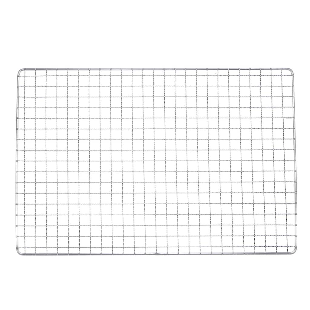 2pcs Square BBQ Grill Net 13.8"x9.4" Stainless Steel Barbecue Mesh for Baking