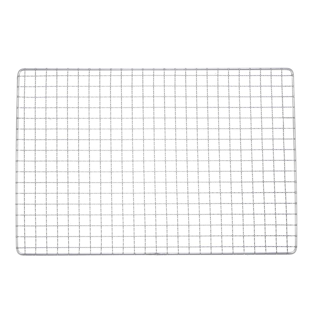 Square BBQ Grill Net 13.8"x9.4" Stainless Steel Barbecue Mesh for Baking