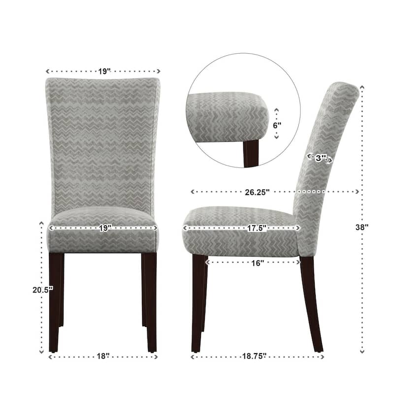 Catherine Print Parsons Dining Side Chair (Set of 2) by iNSPIRE Q Bold