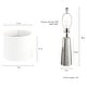 preview thumbnail 6 of 4, Lavish Home 2-Piece Table Lamp Set, Silver - Set of 2
