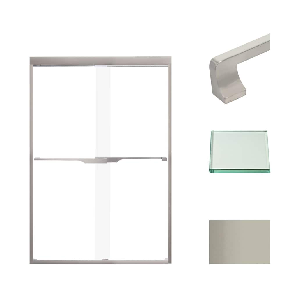 Transolid FBPT487008C-J 70" High x 47" Wide Bypass Frameless Shower