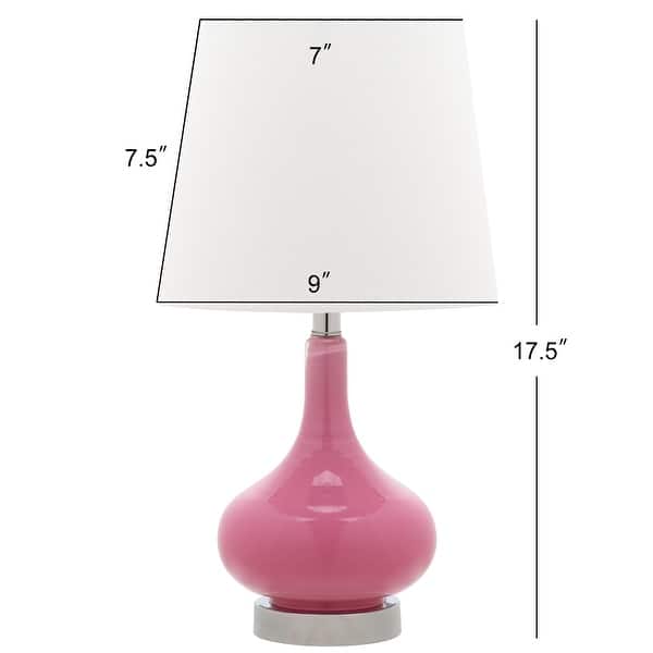 SAFAVIEH Kids Lighting 18-inch Amy Pink Mini Table Lamp - 9"x9"x17.5" - 9" x 9" x 17.5"