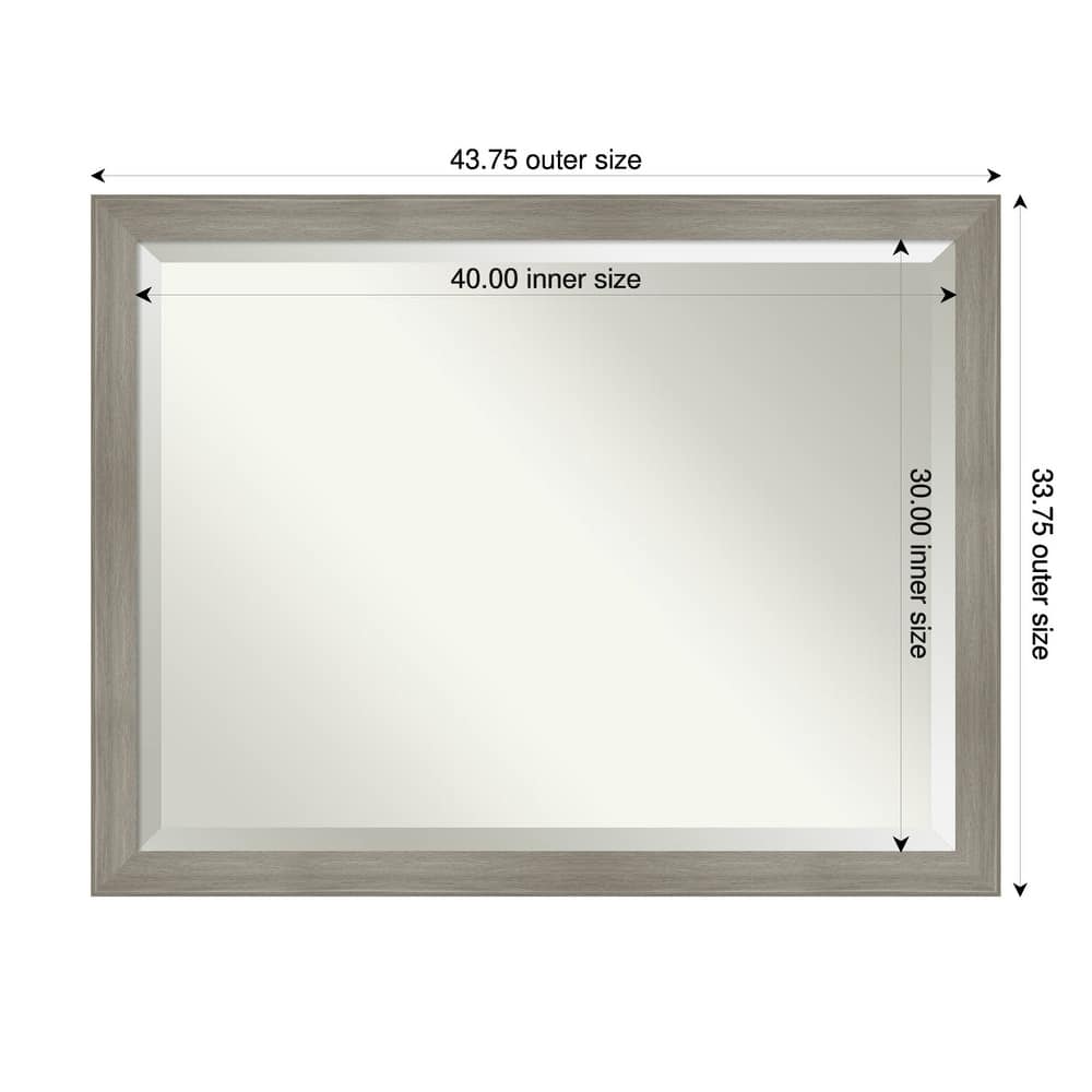 Grand Narrow Beveled Framed Wall Mirror