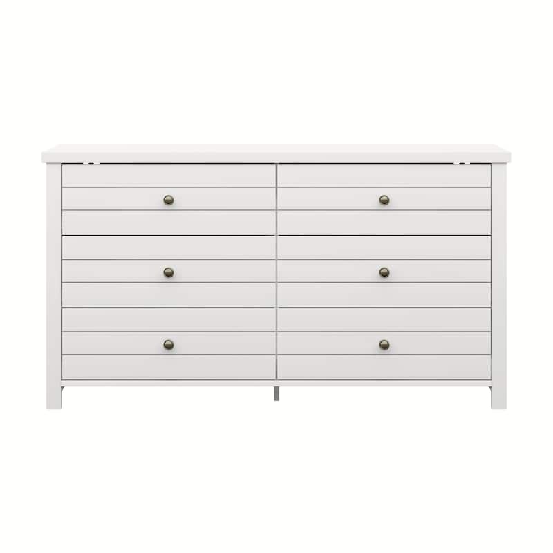 Living Essentials by Hillsdale Harmony Wood 6 Drawer Dresser
