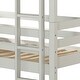 preview thumbnail 6 of 13, Solid Pine Triple Bunk Bed with Sleek Design & Built-In Ladders, White