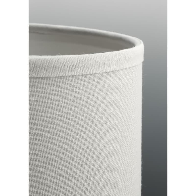 Roseto Zoe 2 Light Flush Mount Drum Ceiling Fixture with Fabric Linen