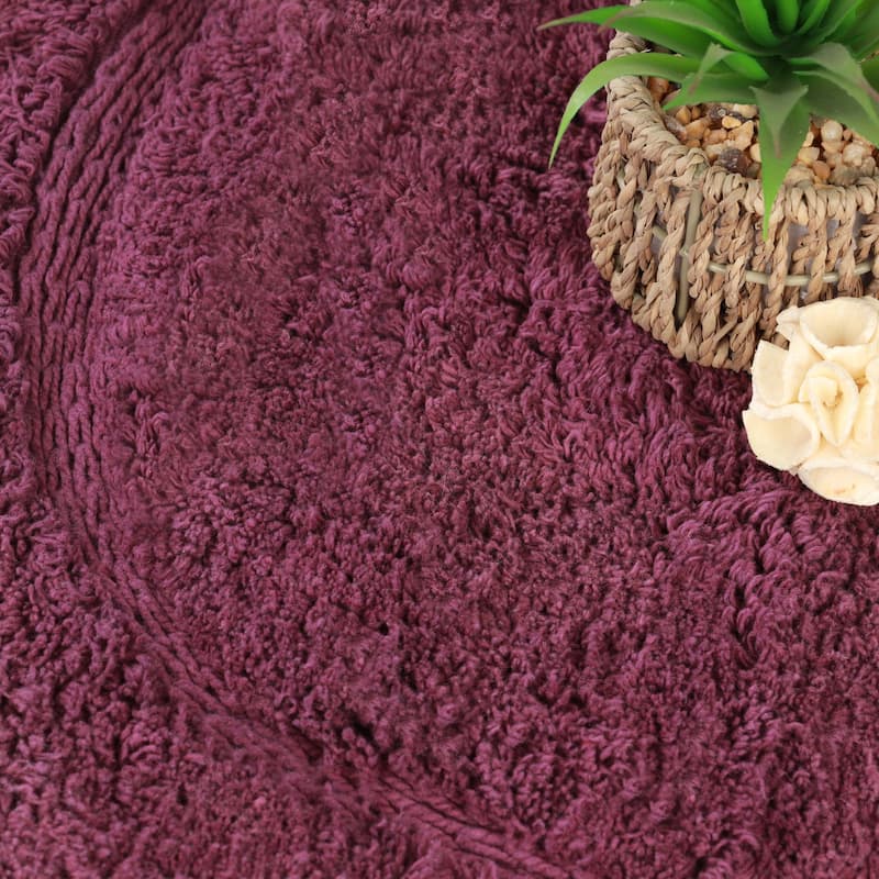 Superior Cotton Non-slip Oval Bath Rug - (Set of 2) - On Sale ...
