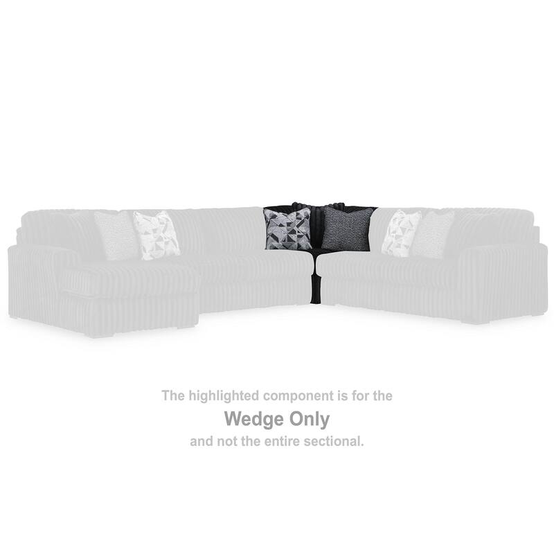 Signature Design by Ashley Midnight-Madness Black 5-Piece Sectional - 122" W x 122" D x 40" H