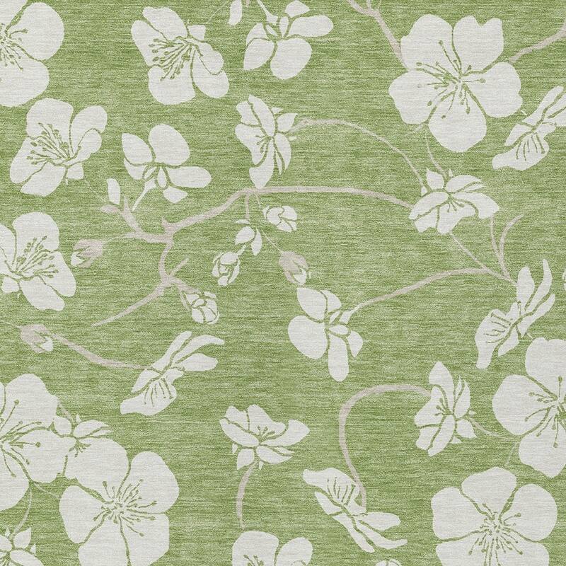 HomeRoots Floral Transitional Rectangle Outdoor Rug
