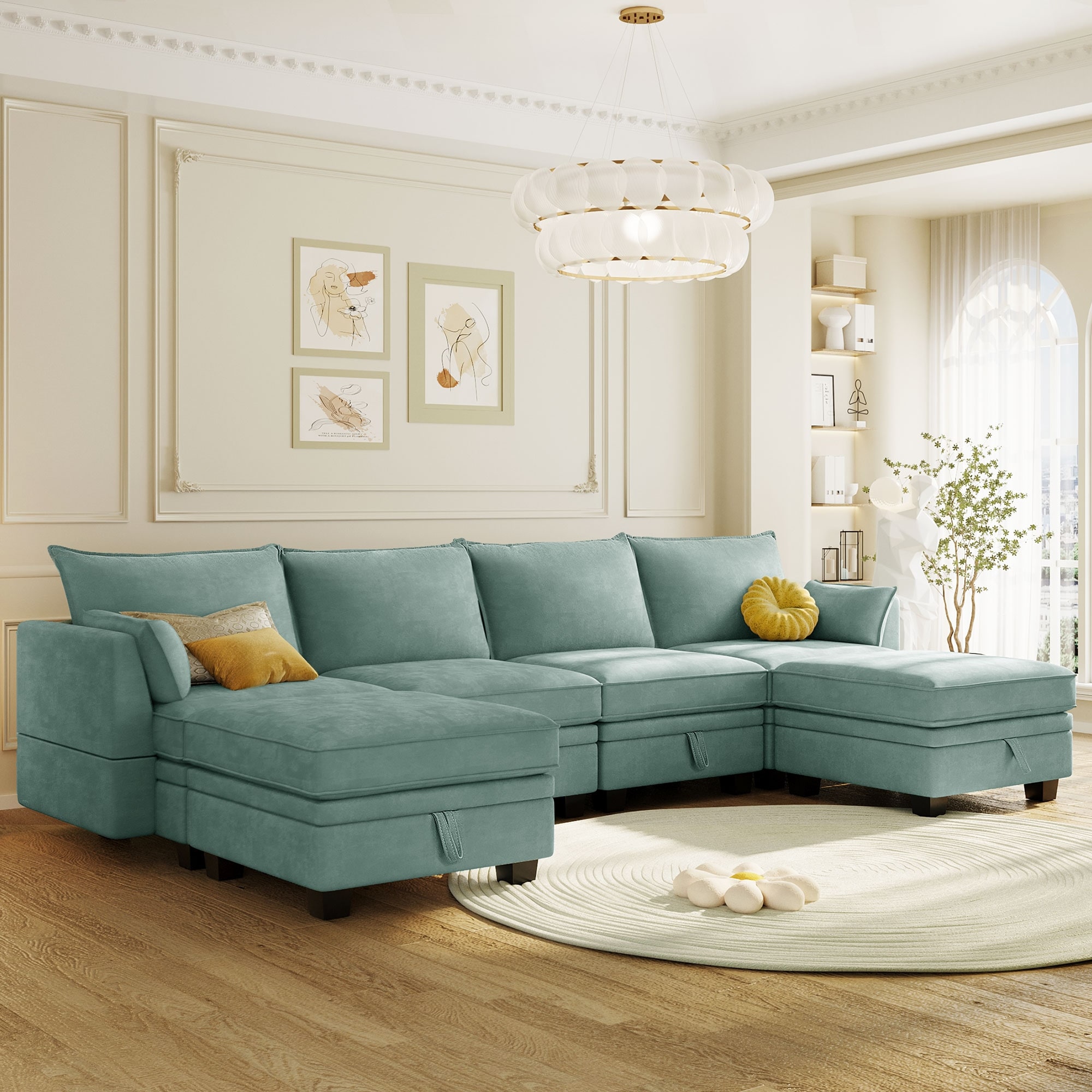 Sectionals with shop 2 chaise lounges