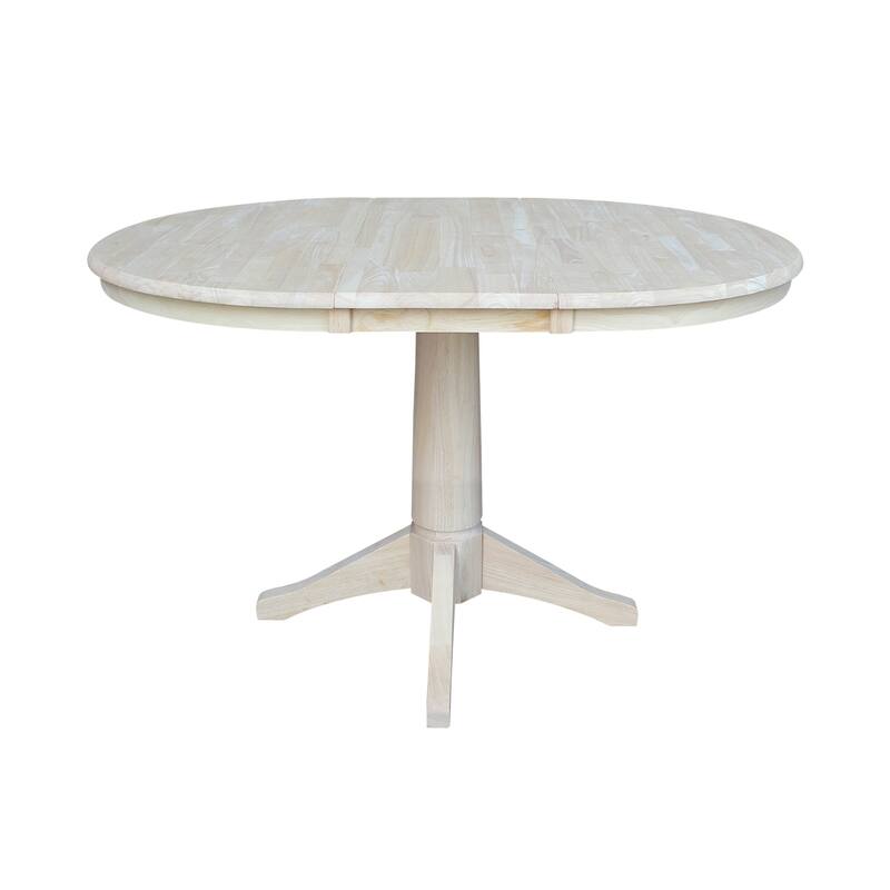 36" Round Top Pedestal Table w/12" Leaf