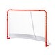 preview thumbnail 4 of 9, White Street Hockey Net with Orange Steel Frame Perfect for Indoor and Outdoor