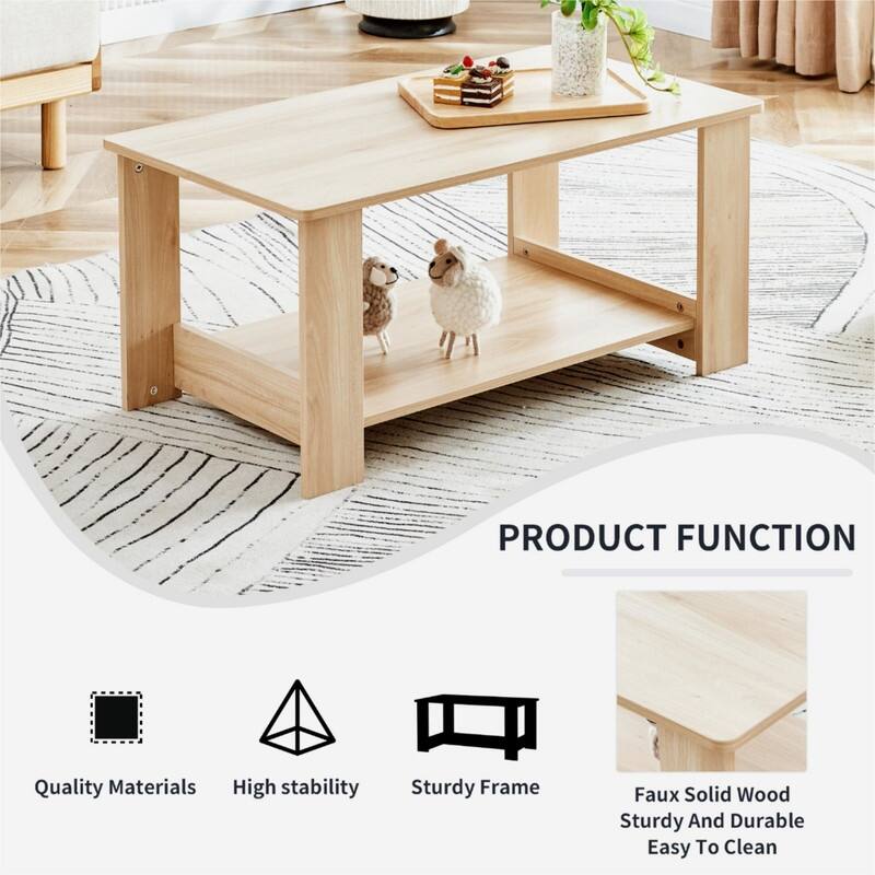 Double Layered Coffee Table Suitable for Living Room
