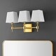 preview thumbnail 10 of 13, SAFAVIEH Home Lighting Collection Clelia 21" Modern & Contemporary Wall Sconce (3-bulb)