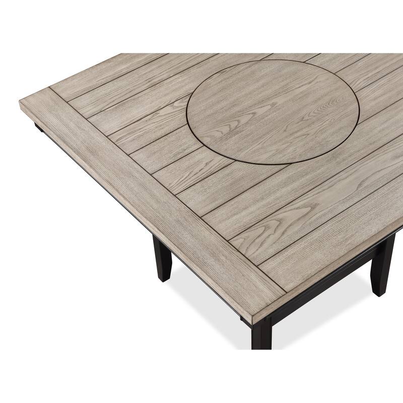 Omari Light Gray Fabric Counter Height Set