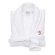 preview thumbnail 16 of 27, Authentic Hotel and Spa White Unisex Turkish Cotton Waffle Weave Terry Bath Robe with Red Script Monogram L/XL - Y