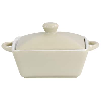 Martha Stewart Mini Stoneware Casserole with Lid in Beige