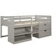 preview thumbnail 23 of 55, Multi-Function Twin Size Wood Loft Bed,Solid Wood Bed with Shelves drawers