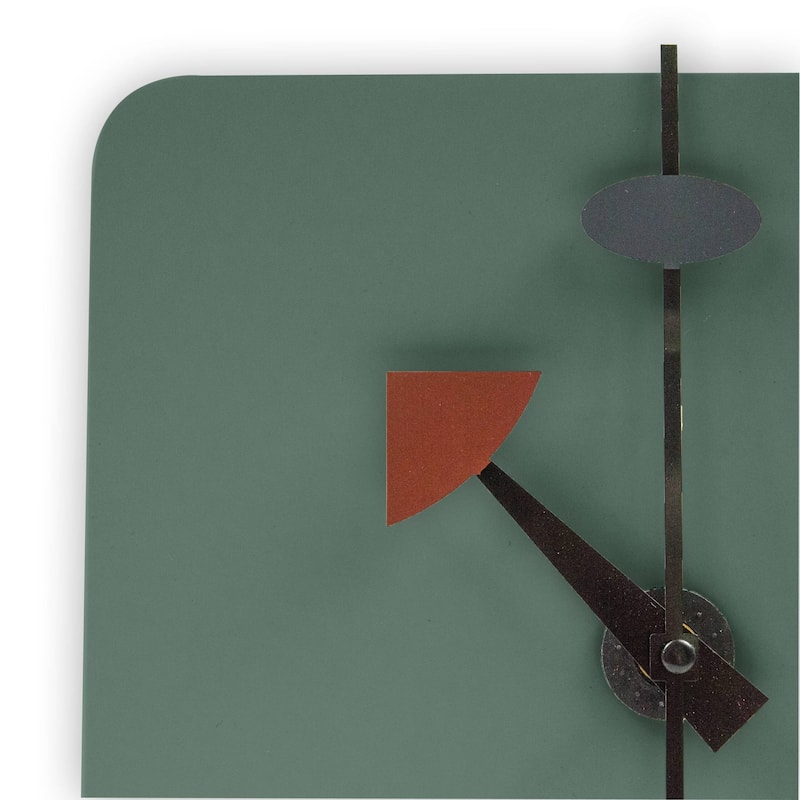 Manchester Minimalist Square Silent Modern Wall Clock in MDF with Silent Non-Ticking Design and Aluminum Hands for Home Office