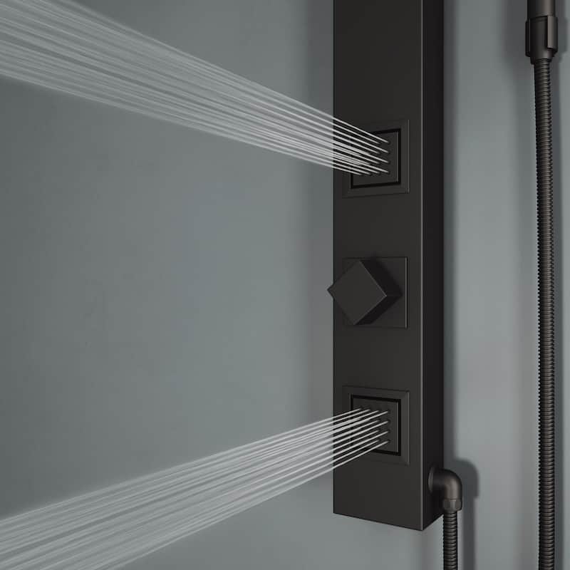 VIGO Orchid 39" H x 4" W 2-Jet Retro Shower Panel with Square Shower Head