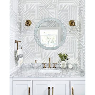 Molten Bathroom Round Mirror - Silver - 27.6 dia x .5D