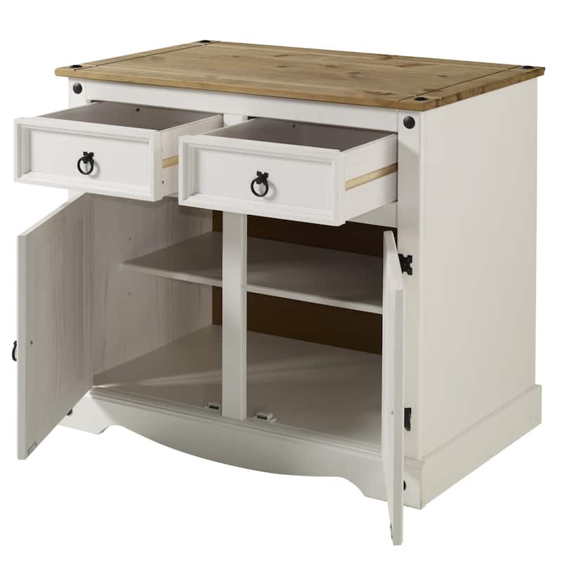 Wood Buffet Sideboard Corona White | Furniture Dash - N/A