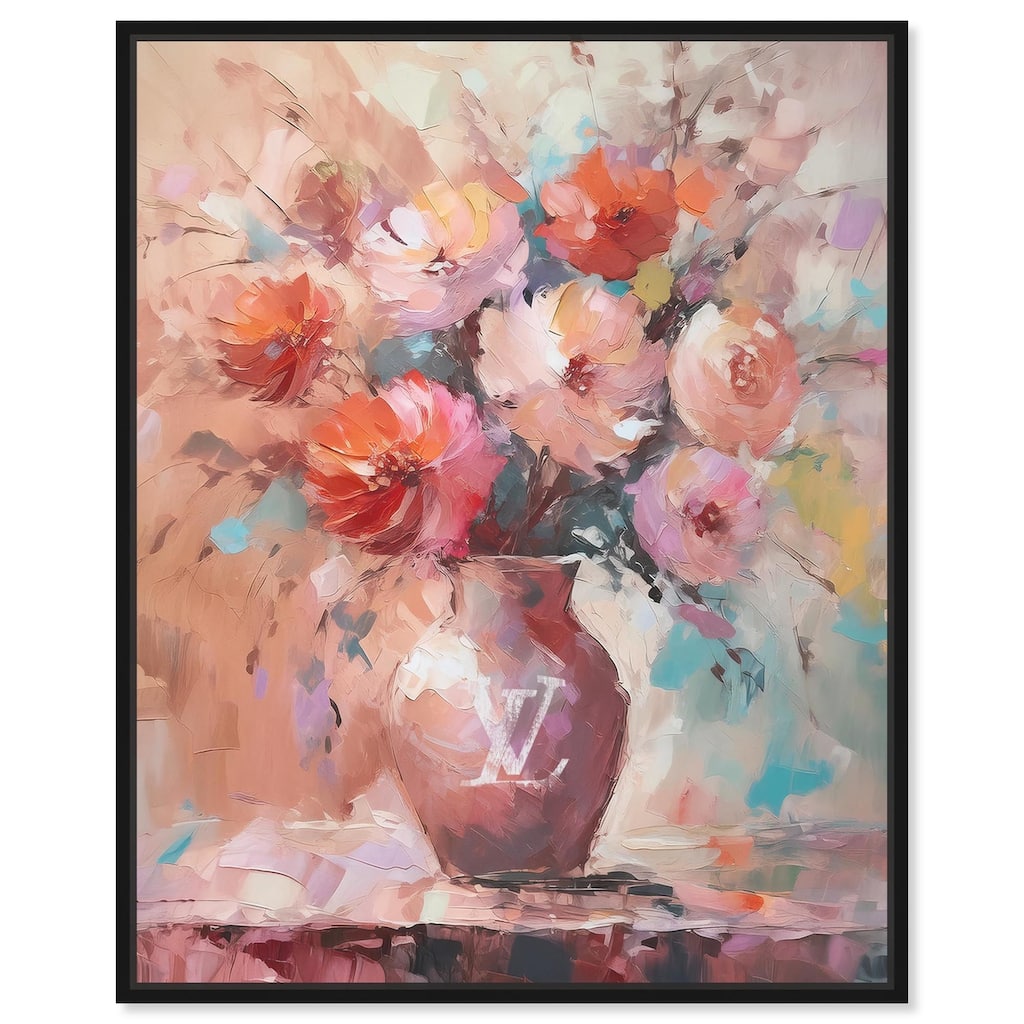 Un Jarron con flores glam Canvas by Art Remedy