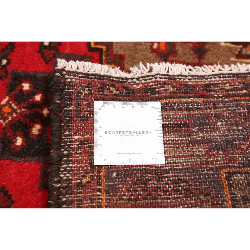 ECARPETGALLERY Hand-knotted Andelz Dark Red Wool Rug - 3'5 x 4'9